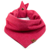 Dog Bandana - Hot Pink Houndstooth