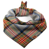 Dog Bandana - Gray Madras Plaid