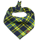 Dog Bandana - Navy and Green Plaid