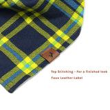 Dog Bandana - Navy and Green Plaid