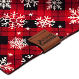 Christmas Dog Bandana - Snowflake Plaid