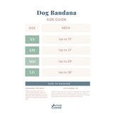 Dog Bandana - Vine Floral Aqua